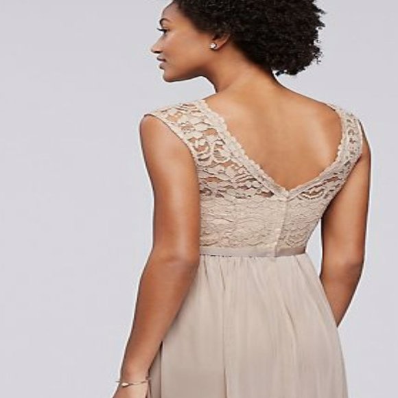 PROM Dress/ GRAD/ Formal Long Bridesmaid Dress Petal Lace - David's Bridal - Picture 3 of 5